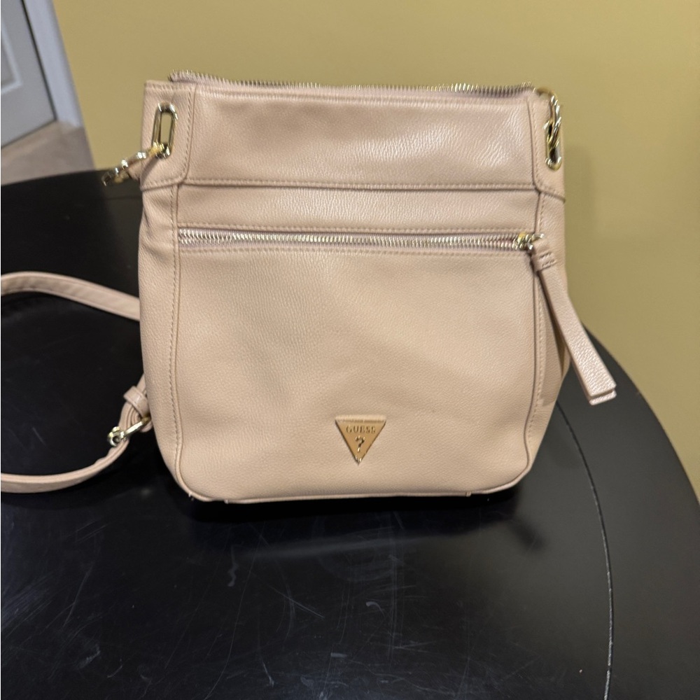 Beige Guess crossbody bag